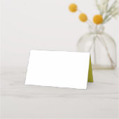 Gele en groene Lily Stem Name Place Card Plaatskaartje (Achterkant)
