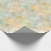 Gele en groene marmer Waterverven Cadeaupapier (Hoek)