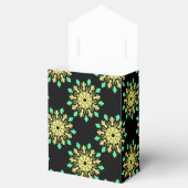 Gele en groene neonbloem bedankdoosjes (Geopend)