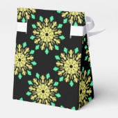 Gele en groene neonbloem bedankdoosjes (Achterkant)