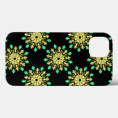 Gele en groene neonbloem Hoesje-Mate iPhone case (Achterkant (horizontaal))