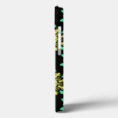 Gele en groene neonbloem Hoesje-Mate iPhone case (Achterkant / Links)