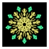 Gele en groene neonbloem