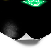 Gele en groene neonbloem perfect poster (Hoek)