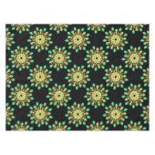 Gele en groene neonbloem tafelkleed (Voorkant (Horizontaal))