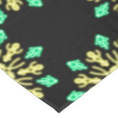 Gele en groene neonbloem tafelkleed (Gekanteld)