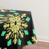 Gele en groene neonbloem tafelkleed (Voorbeeld)