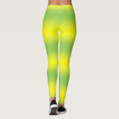Gele en groene pastelkleurige lange leggings (Achterkant)