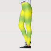 Gele en groene pastelkleurige lange leggings (Links)