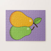 Gele en groene peren legpuzzel (Horizontaal)