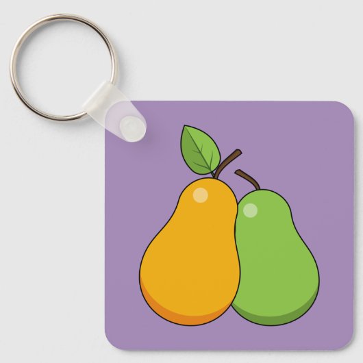 Gele en groene peren sleutelhanger (Voorkant)