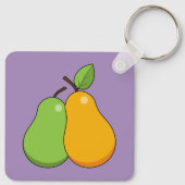 Gele en groene peren sleutelhanger (Achterkant)