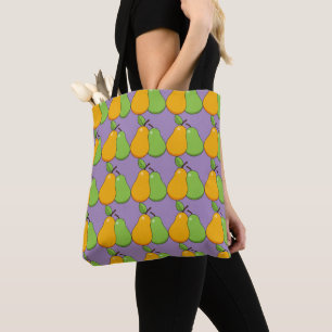 Gele en groene peren tote bag