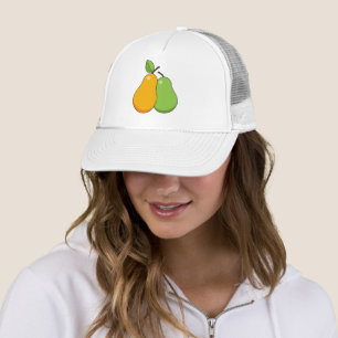 Gele en groene peren trucker pet