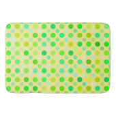 gele en groene polka - stippen badmat (Voorkant)