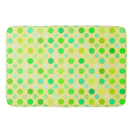 gele en groene polka - stippen badmat