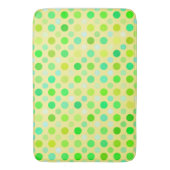 gele en groene polka - stippen badmat (Voorkant Verticaal)