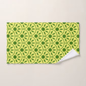 Gele en groene printkeuzeknop bad handdoek (Handdoek)