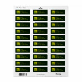 Gele en groene redbudbladeren etiket (Full Sheet)