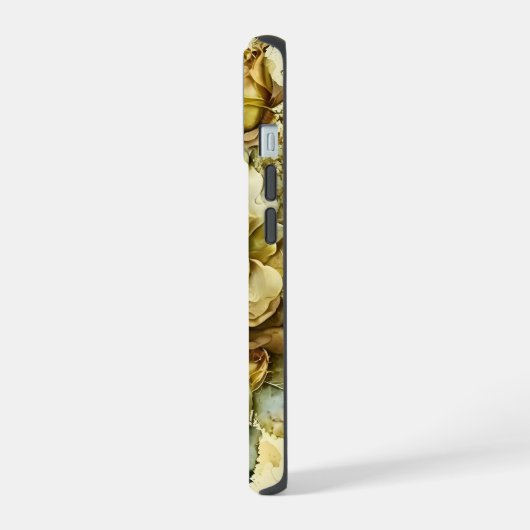 Gele en Groene ReuzenRozen iPhone 15 Case (Linkerkant)
