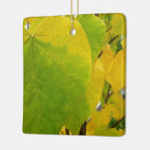 Gele en groene robots keramisch ornament (Links)