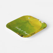 Gele en groene robots papieren bordje (Gebogen)