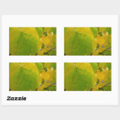 Gele en groene robots rechthoekige sticker (Vel)