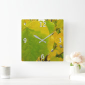 Gele en groene robots vierkante klok (Huis)