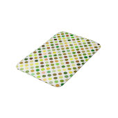 Gele en groene Stippen Badmat (Gekanteld)