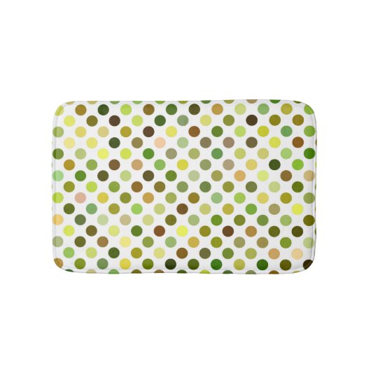 Gele en groene Stippen Badmat (Voorkant)