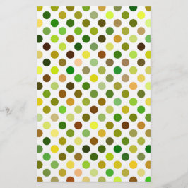Gele en groene Stippen Briefpapier