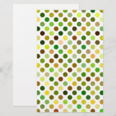 Gele en groene Stippen Briefpapier (Voorkant / Achterkant)
