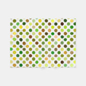 Gele en groene Stippen Fleece Deken (Voorkant (Horizontaal))