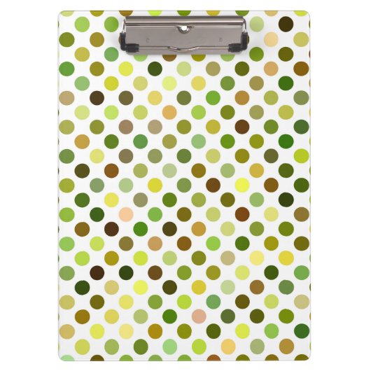 Gele en groene Stippen Klembord (Voorkant)