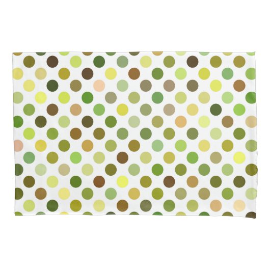 Gele en groene Stippen Kussensloop (Voorkant)