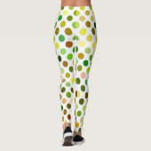 Gele en groene Stippen Leggings (Achterkant)