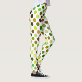 Gele en groene Stippen Leggings
