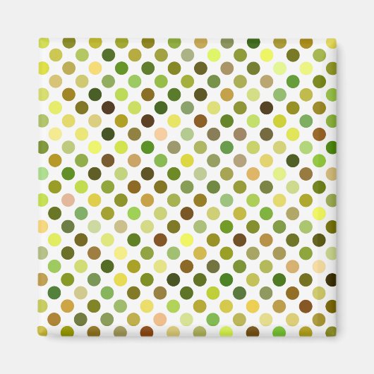 Gele en groene Stippen Magneet (Voorkant)
