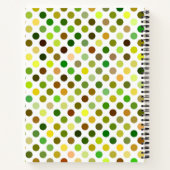 Gele en groene Stippen Notitieboek (Achterkant)