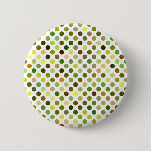 Gele en groene Stippen Ronde Button 5,7 Cm (Voorkant)