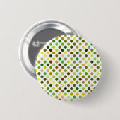 Gele en groene Stippen Ronde Button 5,7 Cm (Voorkant /achterkant)