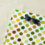 Gele en groene Stippen Strandlaken (In situ)