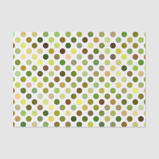 Gele en groene Stippen Tissuepapier (Voorkant)