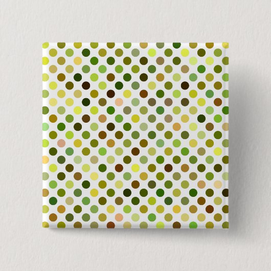 Gele en groene Stippen Vierkante Button 5,1 Cm (Voorkant)