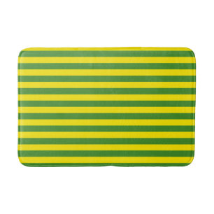 Gele en groene strepen badmat
