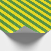 Gele en groene strepen cadeaupapier (Hoek)