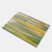 Gele en groene strepen deurmat (Schuin)