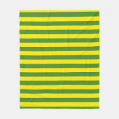 Gele en groene strepen fleece deken (Voorkant)