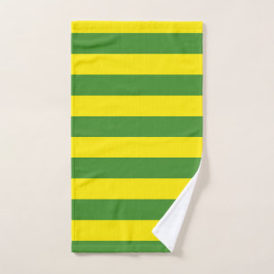 Gele en groene strepen handdoek