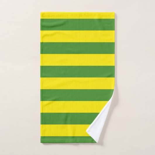 Gele en groene strepen handdoek (Handdoek)